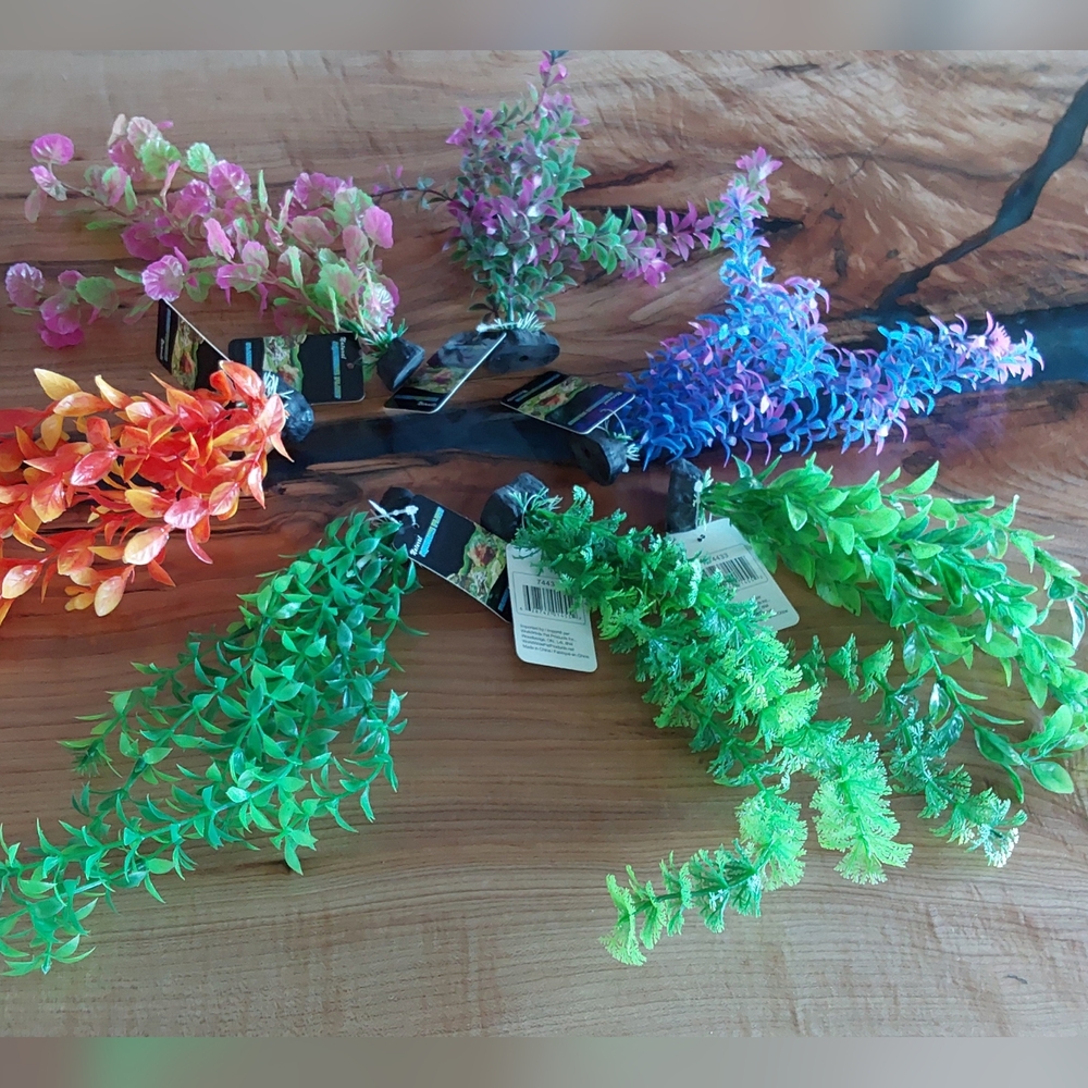 AQUARIUM FISH TANK FAUX 7 VARIOUS PLANTS